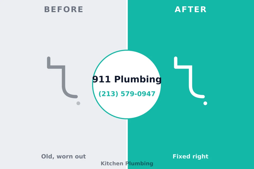 Before and after: plumbing repair Muskego, WI